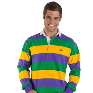 Perlis Mardi Gras Rugby Full Stripe Unisex Shirt